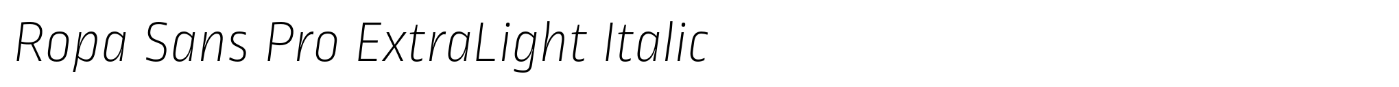 Ropa Sans Pro ExtraLight Italic image